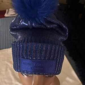 Kurt Geiger Shimmering Navy Beanie